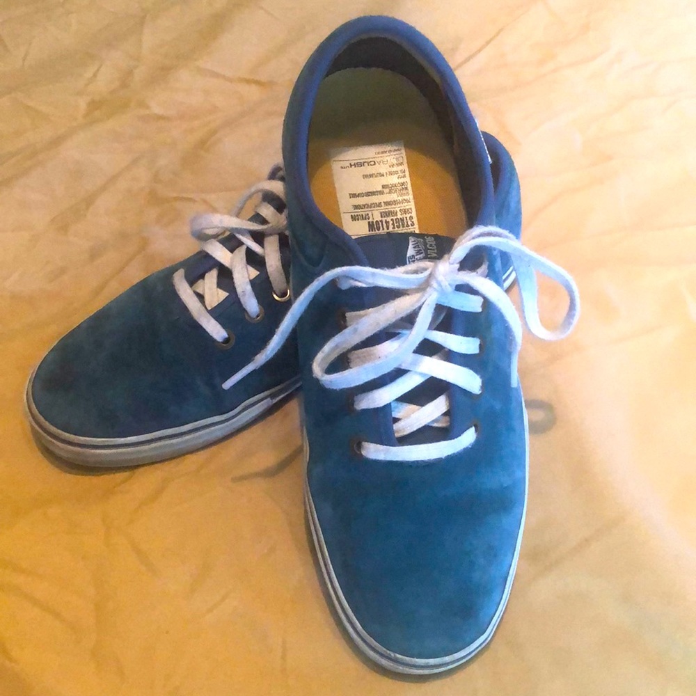 Vans blue suede shoes
